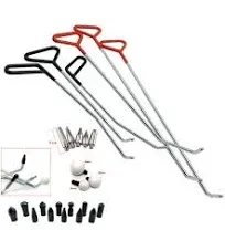 Paintless Dent Repair Tools 6 Pieces of Dent Removal Rods with Awl Head Paintless Dent Removal Kit Car Auto Body Dent Removal of Hail Dents and Door Ding (3pcs Rod 15 pcs Pen)