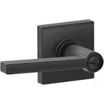 Schlage J40-SOL-COL Solstice Privacy Door Lever Set with Decorative - Matte Black