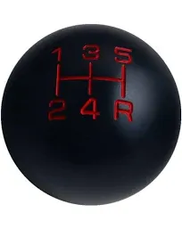 DEWHEL Sphere Shift Knob 5 Speed Velocity Short Throw Shifter 200 Gram Weighted Aluminum M12x1.25 M10x1.5 M10x1.25 M8x1.25 Black