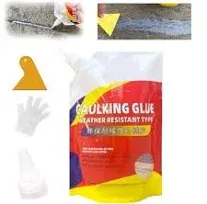 Slab Concrete Crack Waterproof Repair Sealant, Caulking Glue for Concrete, Caulking Glue Weather Resistant Type, Strong Waterproof Invisible Quick-Drying (1pcs)