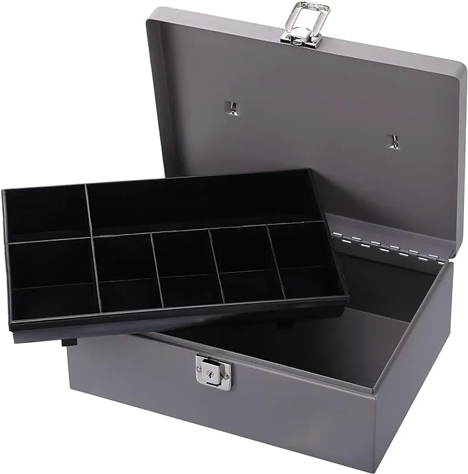 Sparco All-Steel Cash Box with Latch Lock