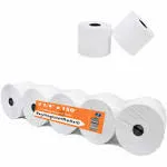 (Pack of 5 Rolls) 2 1/4 x 150 ft, White, adding machine tape Paper Rolls, 50 ...