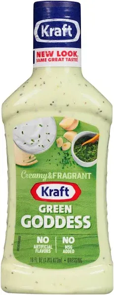 Kraft Green Goddess Salad Dressing, 16 fl oz - Pack of 2, Includes V2U Utensil Set