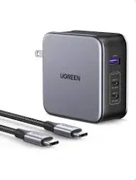 UGREEN 140W USB-C/A Super Fast Wall Charger - Grey