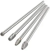 AYSUM 6-Inch Long Carbide Rotary Burr Set 6 mm (0.25 inch) Shank Long Reach D...