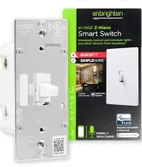 Enbrighten Z-Wave Plus v2 In-Wall Smart Toggle Switch, 700 Series (58436)