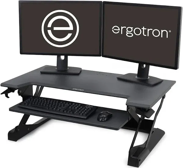 Ergotron WorkFit TL Sit Stand Desktop Workstation Black