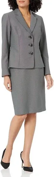 Le Suit Women's Notch-Collar Pencil Skirt Suit