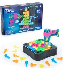 Educational Insights Design & Drill Brightworks, STEM Learning with Toy Drill, 53 Pieces, Ages 3+