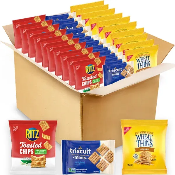 Nabisco Cracker Variety Pack RITZ Toasted Chips Wheat Thins Whole Grain Wheat...