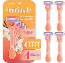 NEW Skintimate Vanilla Sugar Scent Disposable Razors (4-count)