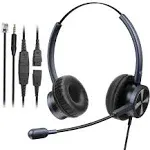 MAIRDI Professional Communication Phone Headset M809DBQD002 Microphone RJ9 Jack