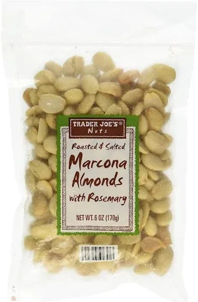 Trader Joes Roasted and Salted Marcona Almonds with Rosemary (Pack of 4)