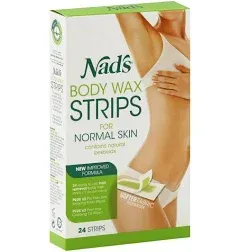 Nad&#039;s Body Wax Strips Hair Removal For Women At Home plus 4 Calming Oil... 