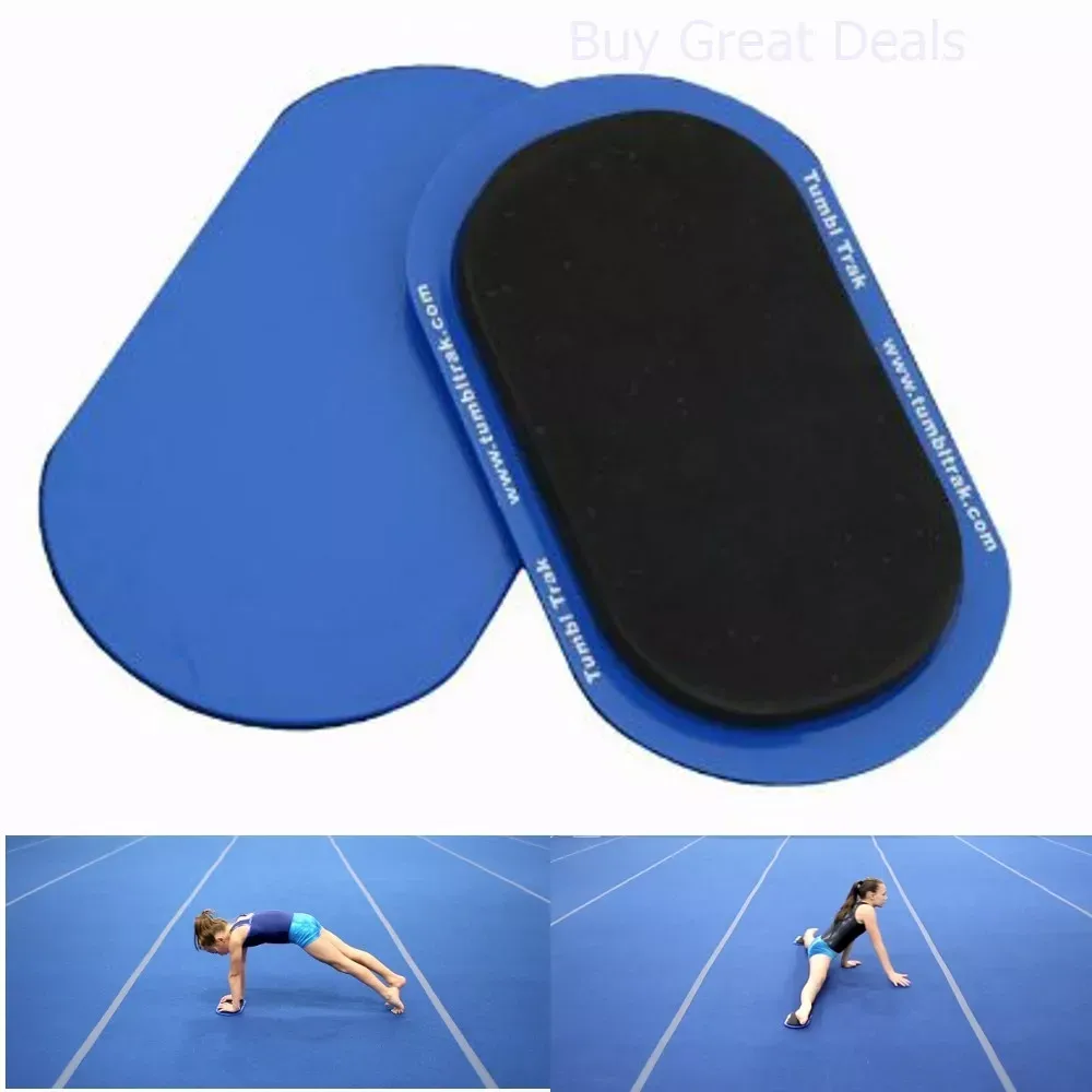 Tumbl Trak Smooth Sliding Sliders 2 Pack Foot Stretch Exercise Lunges 9 Inch NEW