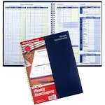 Adams Weekly Bookkeeping Book, 8 1/2 inch x 11 inch, Blue