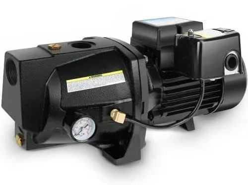 Acquaer 1HP Shallow Well Jet Pump,Cast Iron, Well Depth Up to 25ft, 115V/230V...