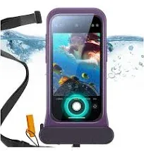 ESR Waterproof Phone Pouch for iPhone 15 Pro / 14 Pro / 13 Pro, Underwater Touch Sensitivity, IPX8 Floating Waterproof Cellphone Case with Lanyard, Dry Bag for Snorkeling, Titanium