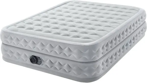 Intex 64489ED Dura Beam Supreme Air Flow Air Mattress with Built in Pump, Queen