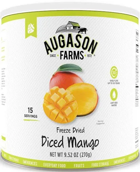 Augason Farms Freeze Dried Diced Mango