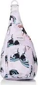 ☘Vera Bradley Retired Snow Globe Motifs Nay Quilted Sling Backpack  New ☘