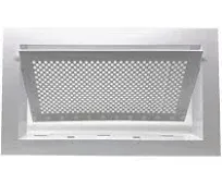 Bi-Directional Flood Vent to Reduce Foundation Damage and Flood Risk, FEMA Compliant, ICC-ES Certified for 250 sq. ft. - White, Wall Mounted (16" Wide x 8" high x 2" deep)