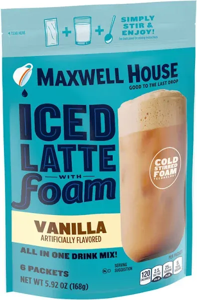 Maxwell House Iced Latte with Foam Drink Mix