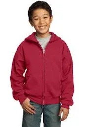 Port & Company Youth Core Fleece Full-Zip Hooded Sweatshirt