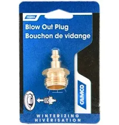 Brass Blow Out Winterization Water to Air Plug RV Camper Travel Trailer RV