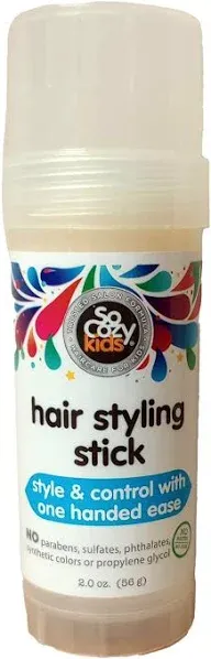 So Cozy Kids Hair Wax Stick, Easy & Quick Styling Wax Stick for Hair (2 Oz) Flyaway Hair Tamer, Slick Back & Shape with Precision, No Parabens, Sulfates, Synthetic Colors or Dyes