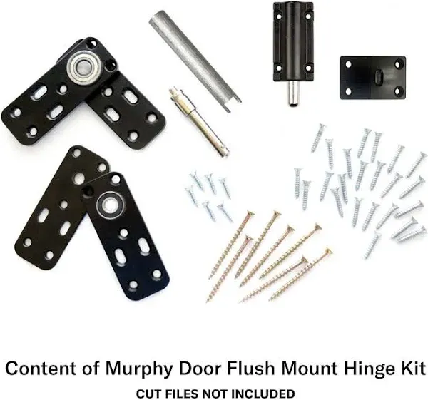 The Murphy Door Hidden Bookcase Door Hardware w/ Removable Pin Steel in Black