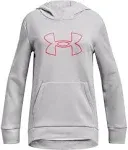 Under Armour Girls' Fleece Big Logo Hoodie, XL, Black/Rebel Pink