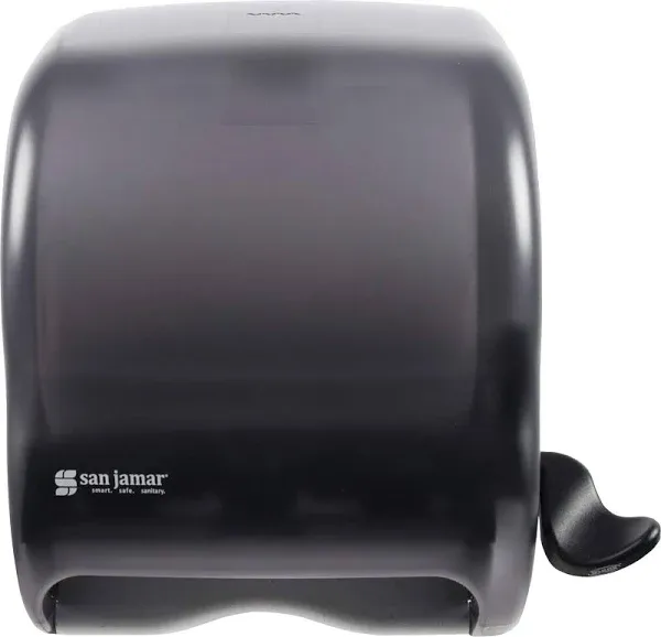 San Jamar Lever Roll Towel Dispenser 12.5&#034;x12.5&#034; Wall Mount Plastic in Black