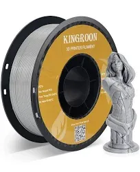 Kingroon PETG 3D Printer Filament, 10 Rolls, Dimensional Accuracy +/- 0.03 mm, 10kg Spool(22lbs), 1.75 mm, Gray