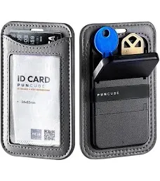 PUNCUBE Men’s Card Holder Wallet,Slim Minimalist Wallet With Key Holder and Phone Stand, Key Wallet, Rfid Blocking Wallet