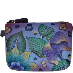 Women&#039;S Hand Painted Leather Coin Pouch Purse