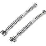 2 Pack Heavy Duty Durable Stainless Steel Corrugated Water Flex Connector with E