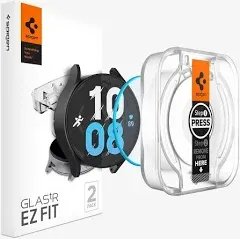 Spigen Tempered Glass Screen Protector [GlasTR EZ FIT] designed for Galaxy Watch 6 (40mm) [Full Coverage][9H Hardness Tempered Glass] - 2 Pack