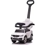 Best Ride On Cars BMW 4 in 1 Push Car w/Control Bar &amp; LED Lights,White(O<wbr/>pen Box)