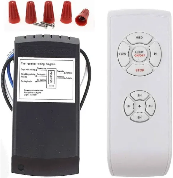 Universal Ceiling Fan Remote Control Kit, 3-in-1 Ceiling Fan Light Timing &amp; S...