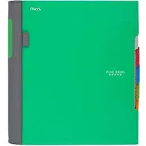 Five Star Spiral Notebook + Study App, 5-Subject, College Ruled Paper, Advance Notebook with Spiral Guard, Movable Tabbed Dividers and Expanding