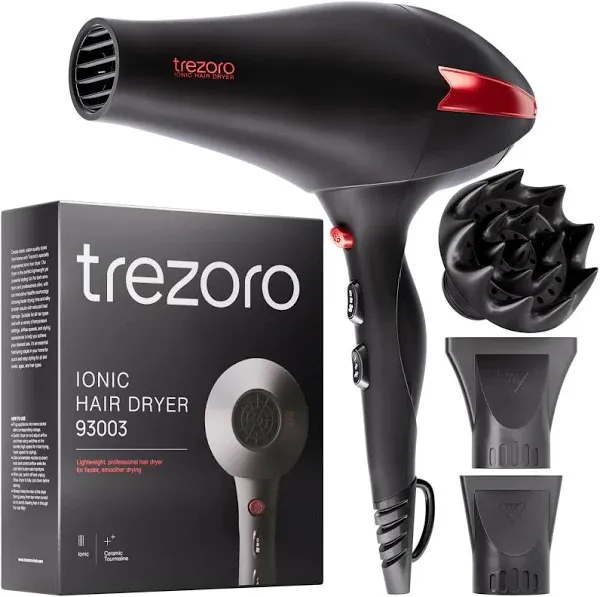 Professional Ionic Hair Dryer Salon-2200W Powerful Blow Dryer -Premium Jet Black