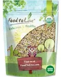 Food to Live Organic Omega-3 Seeds Mix with Flax, Chia and Sesame, 12 Ounces Non-GMO Whole Seeds, Raw, Kosher, Vegan. Rich in Omega 3 Fatty Acids and Dietary Fiber. Great for Salads and Oatmeal