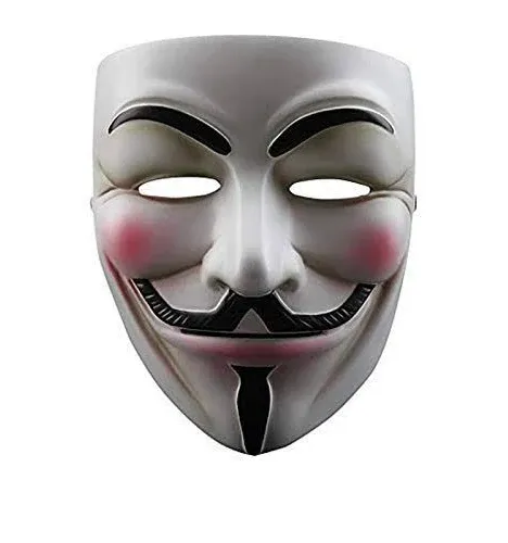 V for Vendetta Mask, Guy Fawkes Mask Quality Anonymous Mask Ideal for Halloween Costume, Hackers Theme Parties, Cosplay Events One Size Fits Most