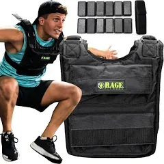 UNUSED Rage Fitness Adjustable Weighted Men &amp; Women VEST ONLY * Blck *NO WEIGHTS