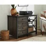 Steel River  Industrial Metal &amp; Wood Credenza with Drawers