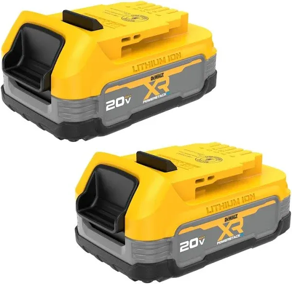 DEWALT 20V MAX POWERSTACK Lithium Ion Battery 2 Pack (DCBP034-2)