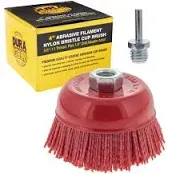 Dura-Gold 6" Abrasive Filament Nylon Bristle Cup Brush