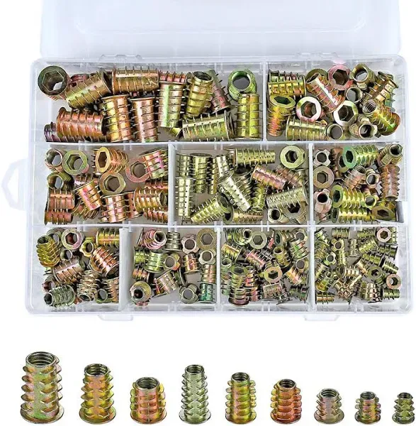 PGMJ 200 Pieces 9 Size M4/M5/M6/M8/M10 Metric Threaded Insert