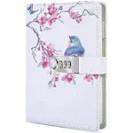 Creative Password Journal with Lock A5 PU Leather Diary with Combination Lock...